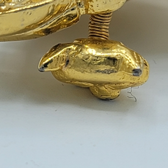 Cat Kitten Trembler Brooch Playful Animal Jewelry Mother & Children Pin Vintage - Picture 9 of 12